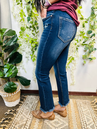 Ryan Straight Leg Raw Hem Denim Jeans-Jeans-Zenana-Motis & Co Boutique, Women's Fashion Boutique in Carthage, Missouri