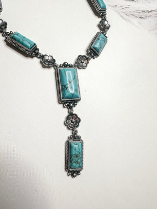 Latigo Turquoise Rectangle Necklace-Necklaces-Motis & CO-Motis & Co Boutique, Women's Fashion Boutique in Carthage, Missouri