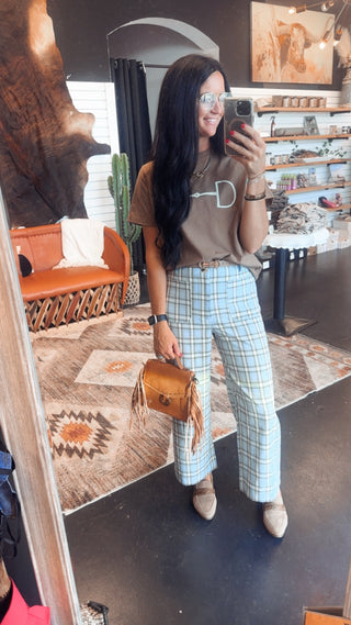 Aden Blue Plaid Cropped Pants-Pants-ee: some-Motis & Co Boutique, Women's Fashion Boutique in Carthage, Missouri