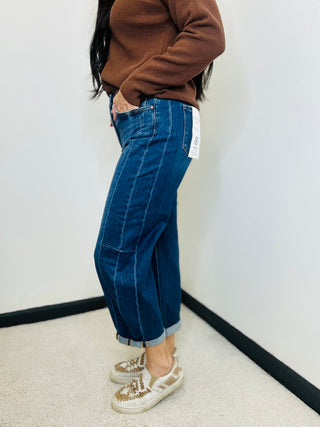 Burt High Rise Risen Barrel Jeans-jeans-Risen-Motis & Co Boutique, Women's Fashion Boutique in Carthage, Missouri