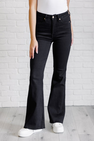 Etta High Rise Control Top Flare Jeans in Black-Denim-Ave Shops-Motis & Co Boutique, Women's Fashion Boutique in Carthage, Missouri