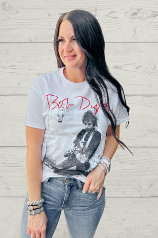 Bob Dylan Rolling Stones Band Tee-Graphic Tees-Prince Peter Collection-Motis & Co Boutique, Women's Fashion Boutique in Carthage, Missouri