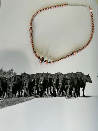 Rawlings Copper Pearl Necklace-Necklace-New Tq vender-Motis & Co Boutique, Women's Fashion Boutique in Carthage, Missouri