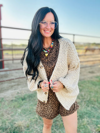 Monica Leopard Print Romper-Jumpsuits & Rompers-Very J-Motis & Co Boutique, Women's Fashion Boutique in Carthage, Missouri