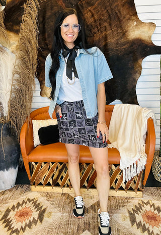 Check It Cowpoke Skort-dress-2 Fly-Motis & Co Boutique, Women's Fashion Boutique in Carthage, Missouri