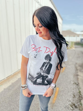 Bob Dylan Rolling Stones Band Tee-Graphic Tees-Prince Peter Collection-Motis & Co Boutique, Women's Fashion Boutique in Carthage, Missouri