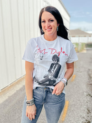 Bob Dylan Rolling Stones Band Tee-Graphic Tees-Prince Peter Collection-Motis & Co Boutique, Women's Fashion Boutique in Carthage, Missouri