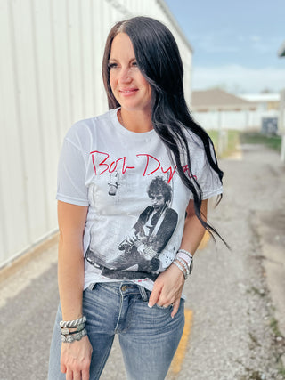 Bob Dylan Rolling Stones Band Tee-Graphic Tees-Prince Peter Collection-Motis & Co Boutique, Women's Fashion Boutique in Carthage, Missouri