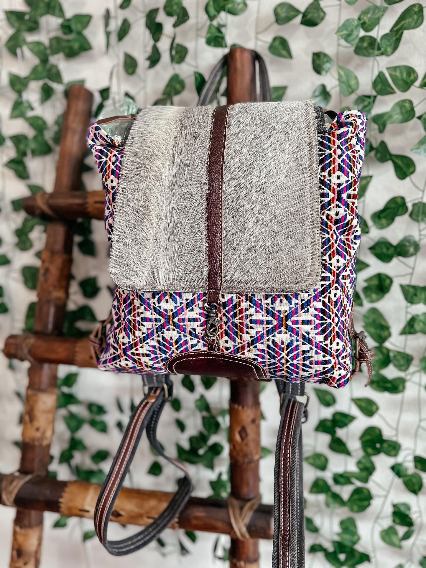 Vibrant Print Myra Backpack Bag