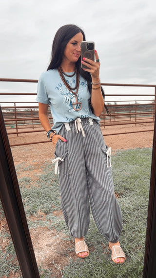 Beau Striped Woven Jogger Pants-Pants-Very J-Motis & Co Boutique, Women's Fashion Boutique in Carthage, Missouri