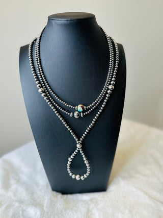Authentic Graduated Sterling Silver Pearl Necklace | The Turnpike-Necklaces-Bijoux-Motis & Co Boutique, Women's Fashion Boutique in Carthage, Missouri