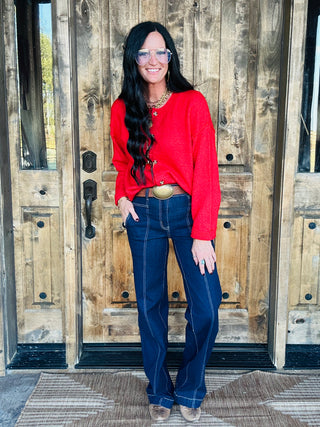 Loretta Long Haul Trouser Jeans-Jeans-2 Fly-Motis & Co Boutique, Women's Fashion Boutique in Carthage, Missouri