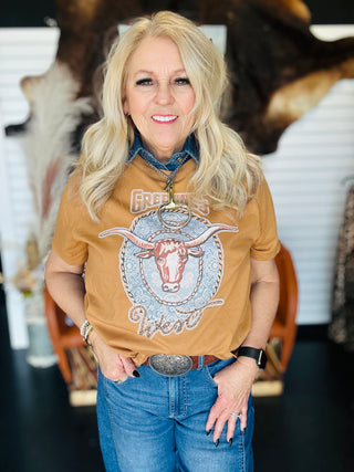 XOXO Rodeo Greetings Boxy Graphic Tee-Graphic Tees-XOXO ART & Co-Motis & Co Boutique, Women's Fashion Boutique in Carthage, Missouri