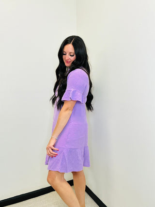 Bridget Bell Sleeve Tiered Dress Lavender-Dresses-Very J-Motis & Co Boutique, Women's Fashion Boutique in Carthage, Missouri