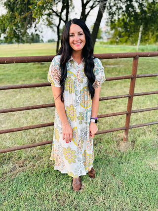 Cali Snap Front Boho Print Dress-Dresses-GiGiO-Motis & Co Boutique, Women's Fashion Boutique in Carthage, Missouri