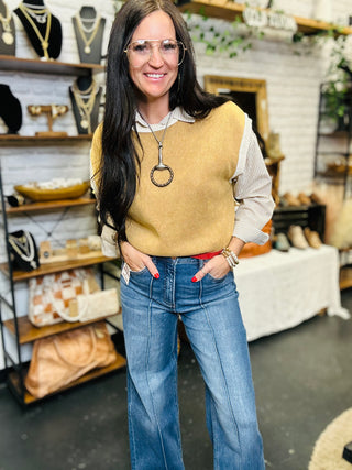 Leddy Tan Mineral Washed Sweater-Sweaters-ee: some-Motis & Co Boutique, Women's Fashion Boutique in Carthage, Missouri