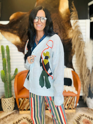 Lasso Legend Button Up Cardigan Sweater-Sweaters-2 Fly-Motis & Co Boutique, Women's Fashion Boutique in Carthage, Missouri