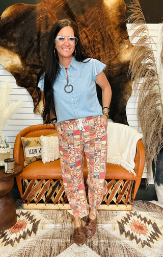 Winston Western Barrel Pants-Pants-Turquoise Haven-Motis & Co Boutique, Women's Fashion Boutique in Carthage, Missouri