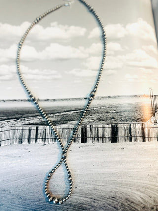 Turnpike Sterling Silver Pearl Loop Necklace-Necklaces-Bijoux-Motis & Co Boutique, Women's Fashion Boutique in Carthage, Missouri