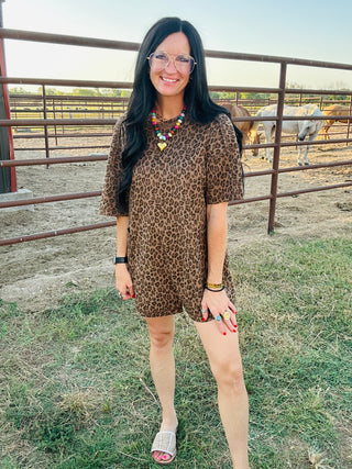 Monica Leopard Print Romper-Jumpsuits & Rompers-Very J-Motis & Co Boutique, Women's Fashion Boutique in Carthage, Missouri