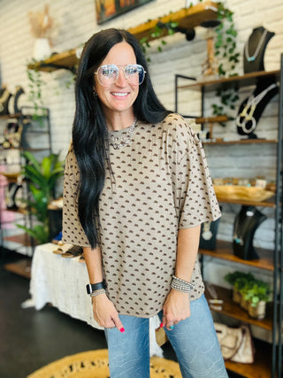 Howdy Dotty Knit Top-Short Sleeves-2 Fly-Motis & Co Boutique, Women's Fashion Boutique in Carthage, Missouri