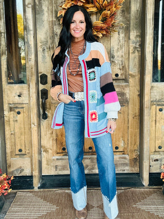 Cira Crochet Patchwork Cardigan