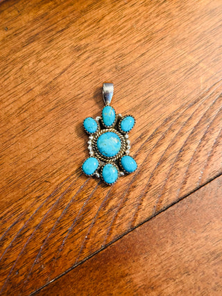 Hada Kingman Turquoise Pendant-Necklaces-Motis & CO-Motis & Co Boutique, Women's Fashion Boutique in Carthage, Missouri