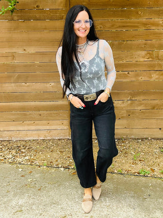 Larsa Sheer Lace Mesh Tops-Long Sleeves-Turquoise Haven-Motis & Co Boutique, Women's Fashion Boutique in Carthage, Missouri