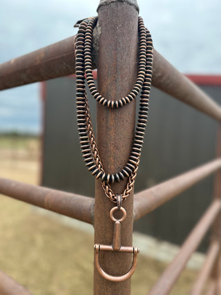 Swagger 24" Copper Saucer Bead Necklace