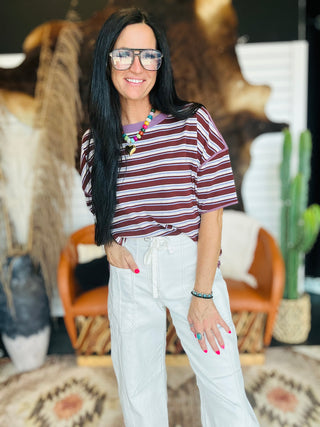 Fig Striped Boxy Top-Short Sleeves-ee: some-Motis & Co Boutique, Women's Fashion Boutique in Carthage, Missouri