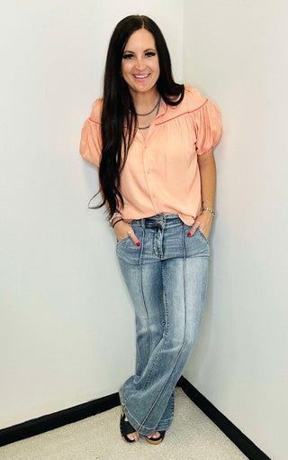 Percy Pin Tuck Judy Blue Trouser Jeans-jeans-Judy Blue-Motis & Co Boutique, Women's Fashion Boutique in Carthage, Missouri