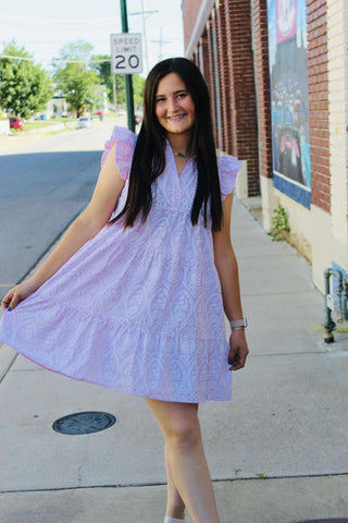 Isabella Pink Tired Dress-Dresses-GiGiO-Motis & Co Boutique, Women's Fashion Boutique in Carthage, Missouri