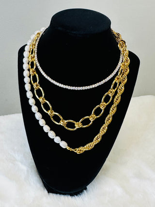 Willow Gold and Pearl Necklace-Necklaces-ChanSutt-Motis & Co Boutique, Women's Fashion Boutique in Carthage, Missouri