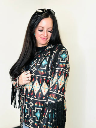 Jolene Western Fringe Jacket-Blazers-Rowdy Crowd-Motis & Co Boutique, Women's Fashion Boutique in Carthage, Missouri