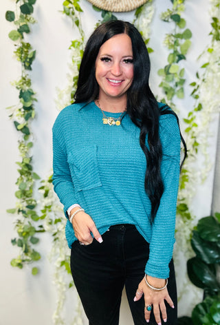 Jax Lightweight Sweater Teal-Sweaters-Zenana-Motis & Co Boutique, Women's Fashion Boutique in Carthage, Missouri