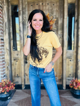 Bucking Horse Graphic Tee-Graphic Tees-Bohemian Cowgirl-Motis & Co Boutique, Women's Fashion Boutique in Carthage, Missouri