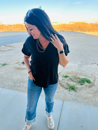 Jeb Cuffed Relaxed Straight Jeans-Jeans-Risen-Motis & Co Boutique, Women's Fashion Boutique in Carthage, Missouri