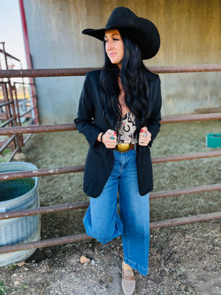 Westy Horseman Short Sleeve Blouse-Short Sleeves-2 Fly-Motis & Co Boutique, Women's Fashion Boutique in Carthage, Missouri