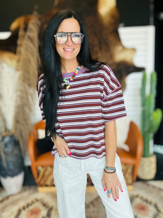 Fig Striped Boxy Top-Short Sleeves-ee: some-Motis & Co Boutique, Women's Fashion Boutique in Carthage, Missouri