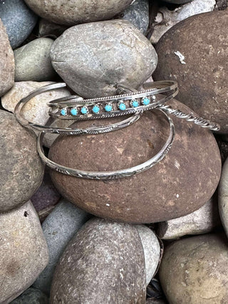 Monty Authentic Sterling Silver Engraved Cuff Bracelet-Bracelets-Al Zuni-Motis & Co Boutique, Women's Fashion Boutique in Carthage, Missouri