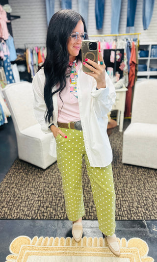 Dawson Cropped Polka Dot Pants-Pants-24th-Motis & Co Boutique, Women's Fashion Boutique in Carthage, Missouri
