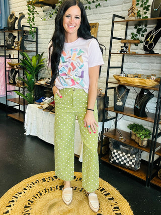 Dawson Cropped Polka Dot Pants-Pants-24th-Motis & Co Boutique, Women's Fashion Boutique in Carthage, Missouri