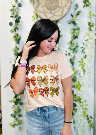 Fall Bows Graphic Tee-Graphic Tees-MOTIS-Motis & Co Boutique, Women's Fashion Boutique in Carthage, Missouri