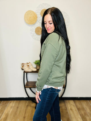 XOXO Code Of The West Green Sweatshirt-graphic Sweatshirt-XOXO ART & Co-Motis & Co Boutique, Women's Fashion Boutique in Carthage, Missouri