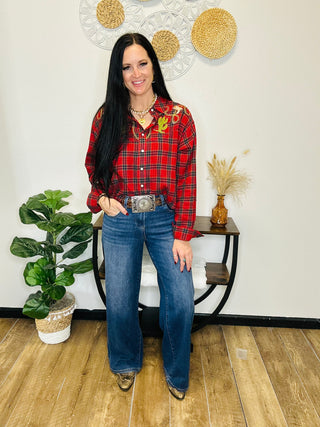 Zack Wide Leg Baggy Risen Jeans-Jeans-Risen-Motis & Co Boutique, Women's Fashion Boutique in Carthage, Missouri