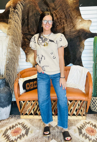 Bentley Distress Barrel Jean