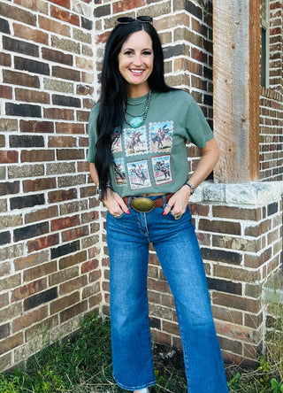 Vic Vintage Cowboy Stamp Graphic Tee