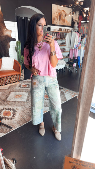 Patrick Patchwork Print Denim Jeans