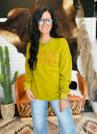 Luck Be Cowboy Pullover-Pullovers-2 Fly-Motis & Co Boutique, Women's Fashion Boutique in Carthage, Missouri