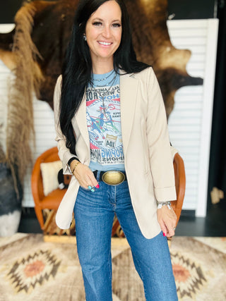 XOXO Houston Team Roper Boxy Graphic Tee-Graphic Tees-XOXO ART & Co-Motis & Co Boutique, Women's Fashion Boutique in Carthage, Missouri